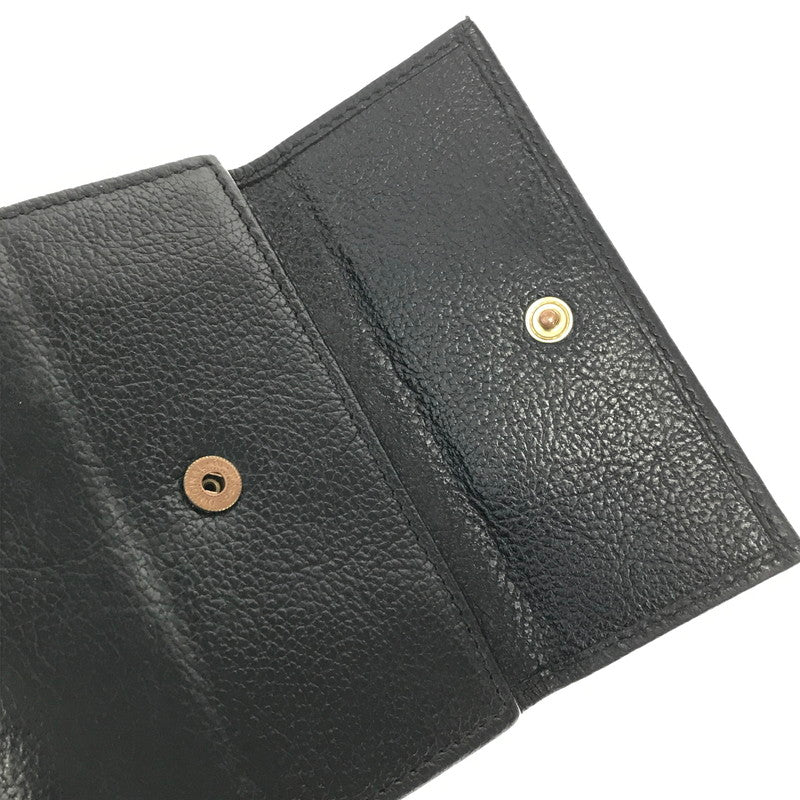 【中古品】【メンズ】 IL BISONTE イルビゾンテ BASIC DESIGN BI-FOLD WALLET BLACK 5472300840 ベーシック デザイン ウォレット 二つ折り財布 200-260812-rt-17-tagh カラー：ブラック 万代Net店