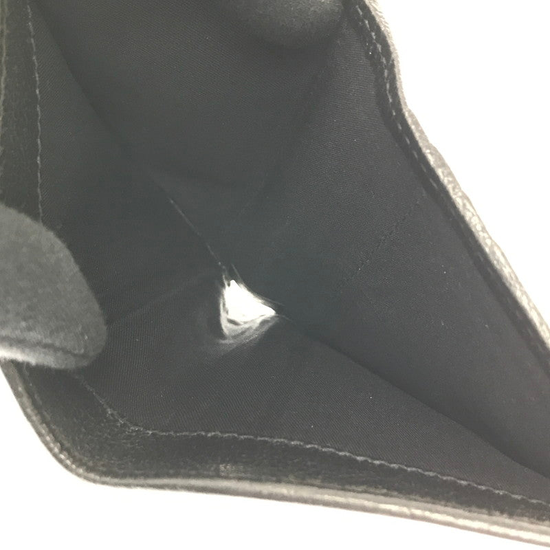 【中古品】【メンズ】 IL BISONTE イルビゾンテ BASIC DESIGN BI-FOLD WALLET BLACK 5472300840 ベーシック デザイン ウォレット 二つ折り財布 200-260812-rt-17-tagh カラー：ブラック 万代Net店