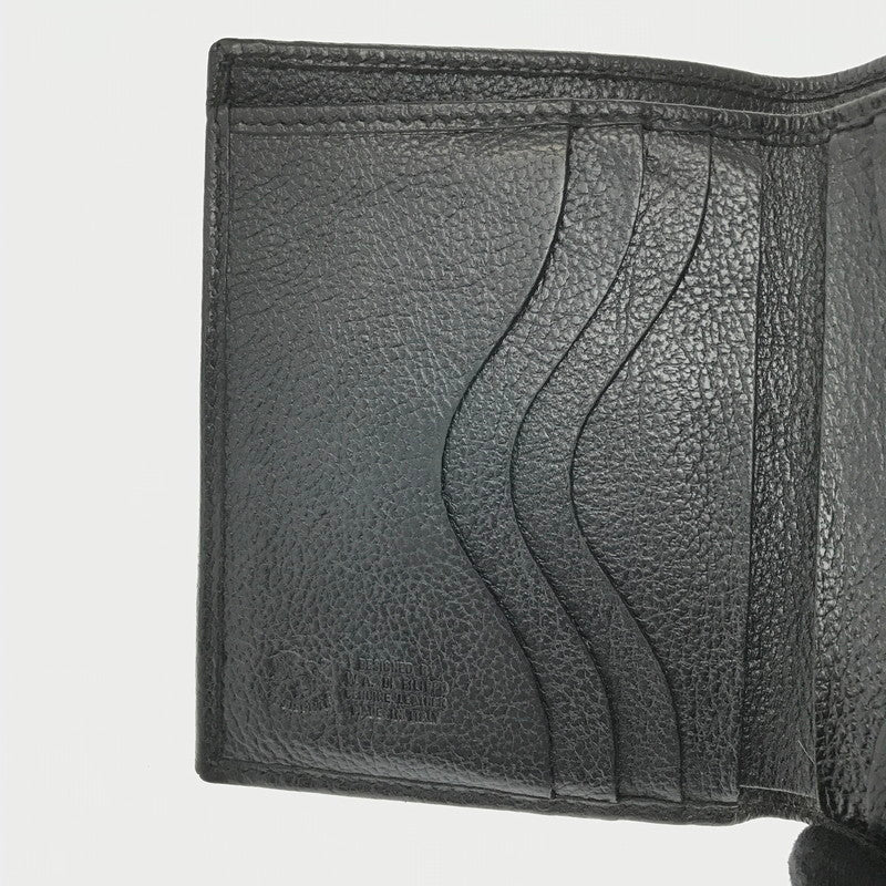【中古品】【メンズ】 IL BISONTE イルビゾンテ BASIC DESIGN BI-FOLD WALLET BLACK 5472300840 ベーシック デザイン ウォレット 二つ折り財布 200-260812-rt-17-tagh カラー：ブラック 万代Net店