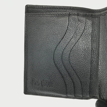【中古品】【メンズ】 IL BISONTE イルビゾンテ BASIC DESIGN BI-FOLD WALLET BLACK 5472300840 ベーシック デザイン ウォレット 二つ折り財布 200-260812-rt-17-tagh カラー：ブラック 万代Net店