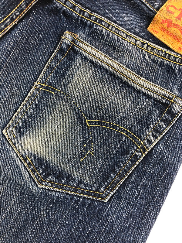 【現状渡し品】【メンズ】 THE FLAT HEAD ザ フラット ヘッド REGULAR STRAIGHT JEANS 3005 レギュラー ストレート ジーンズ ボトムス 156-260808-rt-18-tagh サイズ：W34 L36 カラー：インディゴ 万代Net店