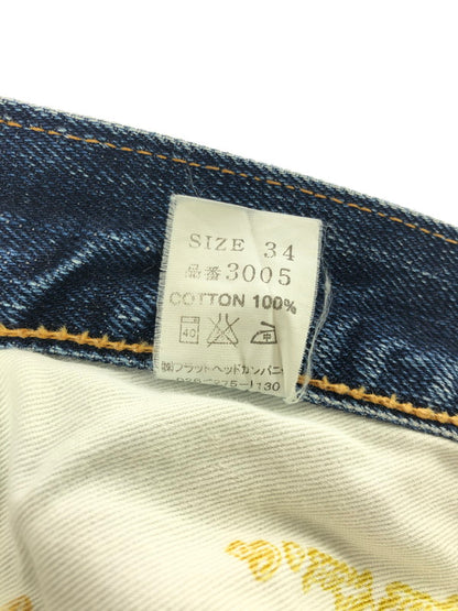 【現状渡し品】【メンズ】 THE FLAT HEAD ザ フラット ヘッド REGULAR STRAIGHT JEANS 3005 レギュラー ストレート ジーンズ ボトムス 156-260808-rt-18-tagh サイズ：W34 L36 カラー：インディゴ 万代Net店