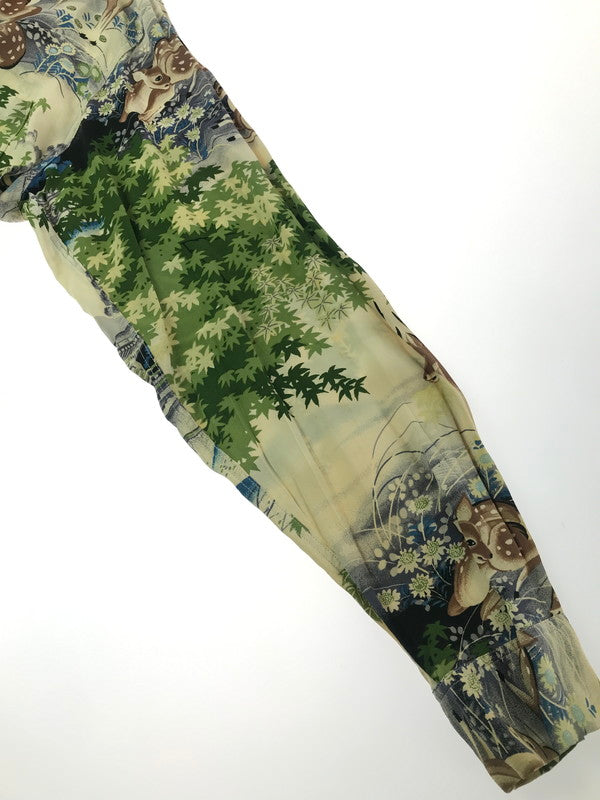 【現状渡し品】【メンズ】 SUN SURF サンサーフ LS ALOHA SHIRT SS20395 鹿×奈良 ロングスリーブ アロハシャツ 開襟シャツ トップス 145-260807-rt-17-tagh サイズ：L カラー：ベージュ 万代Net店
