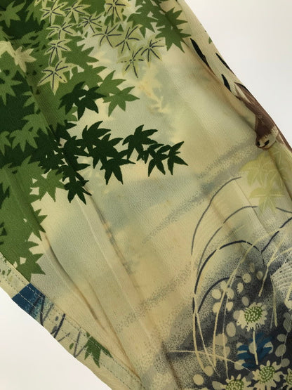 【現状渡し品】【メンズ】 SUN SURF サンサーフ LS ALOHA SHIRT SS20395 鹿×奈良 ロングスリーブ アロハシャツ 開襟シャツ トップス 145-260807-rt-17-tagh サイズ：L カラー：ベージュ 万代Net店