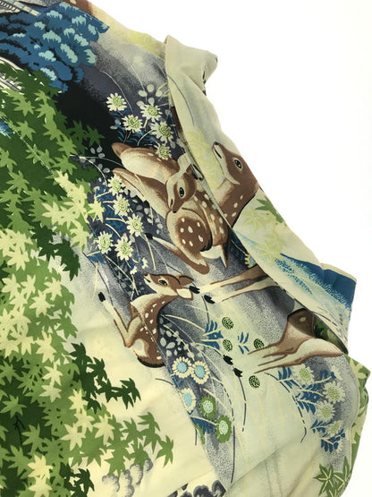 【現状渡し品】【メンズ】 SUN SURF サンサーフ LS ALOHA SHIRT SS20395 鹿×奈良 ロングスリーブ アロハシャツ 開襟シャツ トップス 145-260807-rt-17-tagh サイズ：L カラー：ベージュ 万代Net店