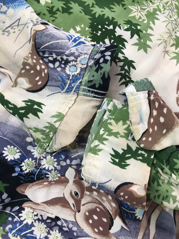 【現状渡し品】【メンズ】 SUN SURF サンサーフ LS ALOHA SHIRT SS20395 鹿×奈良 ロングスリーブ アロハシャツ 開襟シャツ トップス 145-260807-rt-17-tagh サイズ：L カラー：ベージュ 万代Net店