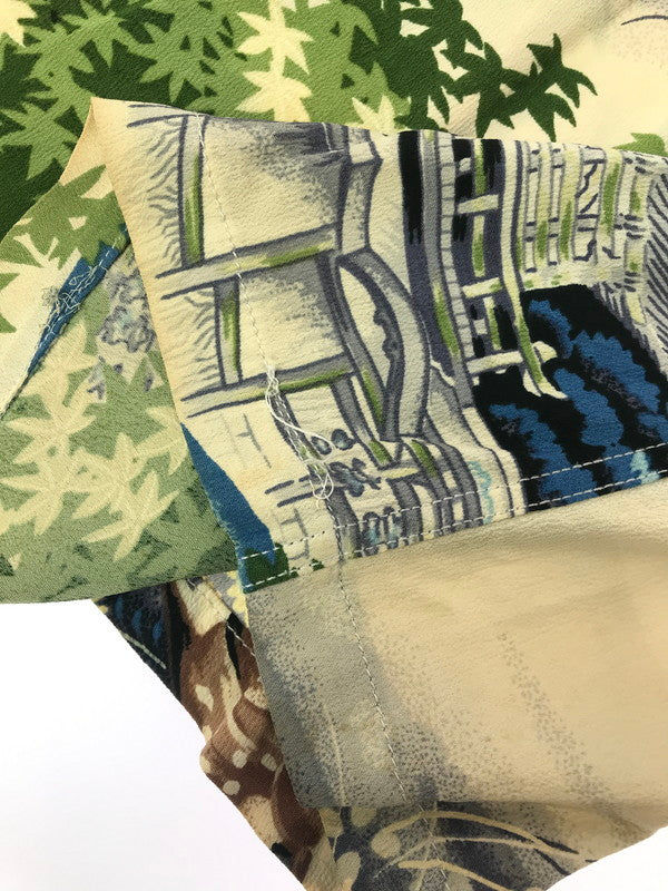 【現状渡し品】【メンズ】 SUN SURF サンサーフ LS ALOHA SHIRT SS20395 鹿×奈良 ロングスリーブ アロハシャツ 開襟シャツ トップス 145-260807-rt-17-tagh サイズ：L カラー：ベージュ 万代Net店