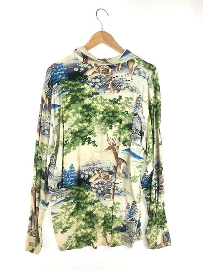 【現状渡し品】【メンズ】 SUN SURF サンサーフ LS ALOHA SHIRT SS20395 鹿×奈良 ロングスリーブ アロハシャツ 開襟シャツ トップス 145-260807-rt-17-tagh サイズ：L カラー：ベージュ 万代Net店