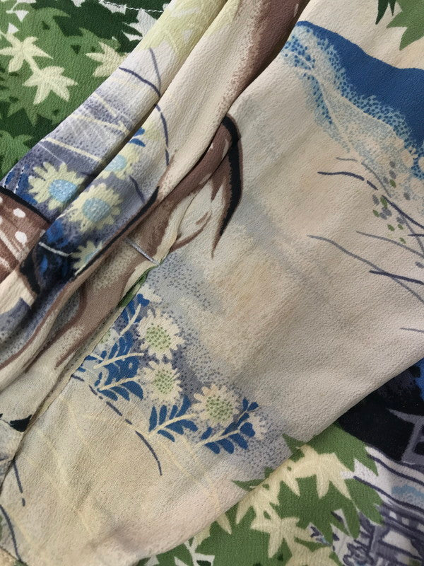 【現状渡し品】【メンズ】 SUN SURF サンサーフ LS ALOHA SHIRT SS20395 鹿×奈良 ロングスリーブ アロハシャツ 開襟シャツ トップス 145-260807-rt-17-tagh サイズ：L カラー：ベージュ 万代Net店