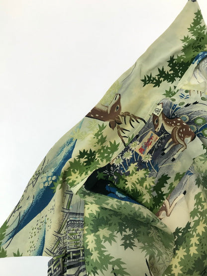 【現状渡し品】【メンズ】 SUN SURF サンサーフ LS ALOHA SHIRT SS20395 鹿×奈良 ロングスリーブ アロハシャツ 開襟シャツ トップス 145-260807-rt-17-tagh サイズ：L カラー：ベージュ 万代Net店