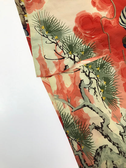 【現状渡し品】【メンズ】 SUN SURF サンサーフ SS ALOHA SHIRT 龍×和柄 アロハ シャツ 開襟シャツ トップス 145-260807-rt-15-tagh サイズ：M カラー：オレンジ 万代Net店