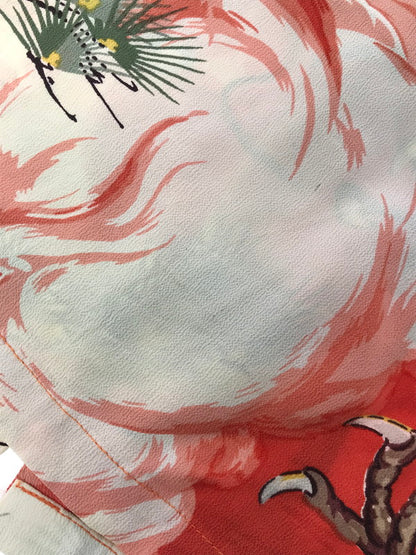 【現状渡し品】【メンズ】 SUN SURF サンサーフ SS ALOHA SHIRT 龍×和柄 アロハ シャツ 開襟シャツ トップス 145-260807-rt-15-tagh サイズ：M カラー：オレンジ 万代Net店