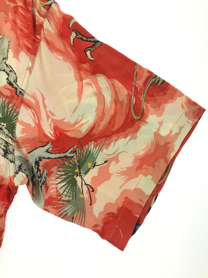 【現状渡し品】【メンズ】 SUN SURF サンサーフ SS ALOHA SHIRT 龍×和柄 アロハ シャツ 開襟シャツ トップス 145-260807-rt-15-tagh サイズ：M カラー：オレンジ 万代Net店