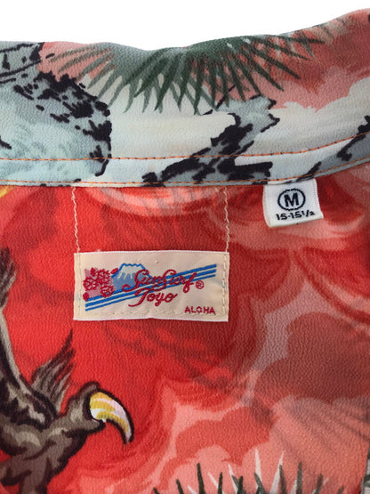 【現状渡し品】【メンズ】 SUN SURF サンサーフ SS ALOHA SHIRT 龍×和柄 アロハ シャツ 開襟シャツ トップス 145-260807-rt-15-tagh サイズ：M カラー：オレンジ 万代Net店
