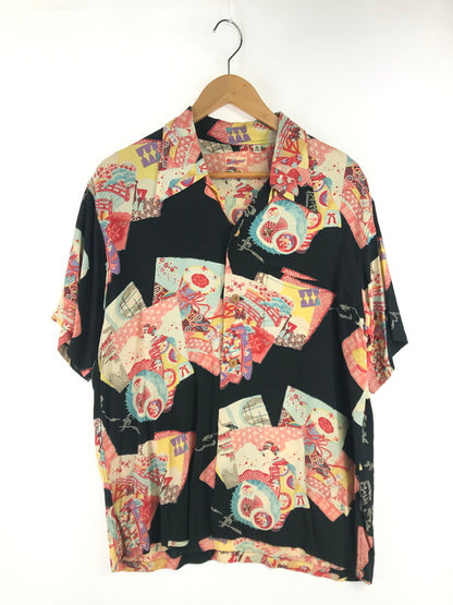 【中古品】【メンズ】 SUN SURF サンサーフ SS ALOHA SHIRT SS31192 舞妓×祇園 アロハシャツ 開襟シャツ トップス 145-260807-rt-16-tagh サイズ：M カラー：ブラック 万代Net店
