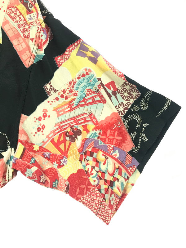 【中古品】【メンズ】 SUN SURF サンサーフ SS ALOHA SHIRT SS31192 舞妓×祇園 アロハシャツ 開襟シャツ トップス 145-260807-rt-16-tagh サイズ：M カラー：ブラック 万代Net店