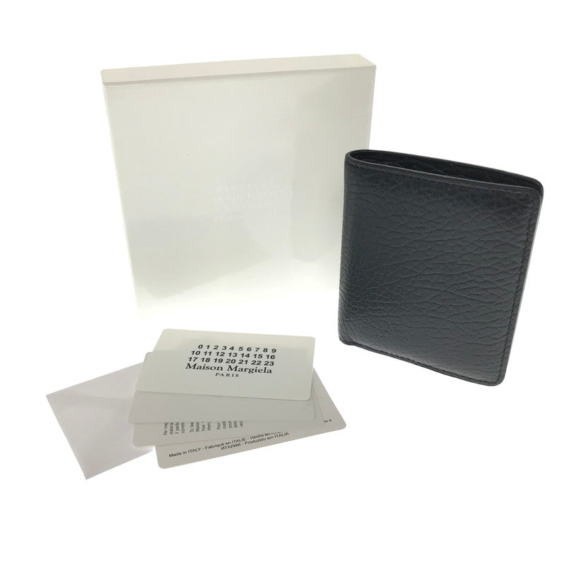 【中古美品】【メンズ】 MAISON MARGIELA メゾン マルジェラ COMPACT WALLET S56UI0140-P4455 コンパクト ウォレット 二つ折り財布 181-260812-rt-18-tagh カラー：ブラック 万代Net店