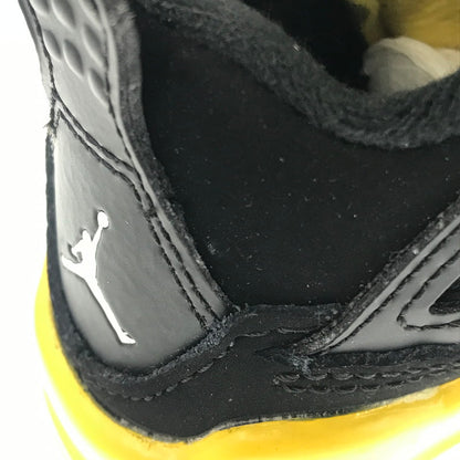 【中古美品】【キッズ】 NIKE ナイキ JORDAN 4 RETRO THUNDER BQ7670-017 ジョーダン 4 レトロ キッズスニーカー 靴 166-260808-rt-21-tagh サイズ：8ｃｍ ＵＳ 2Ｃ カラー：BLACK/YELLOW 万代Net店