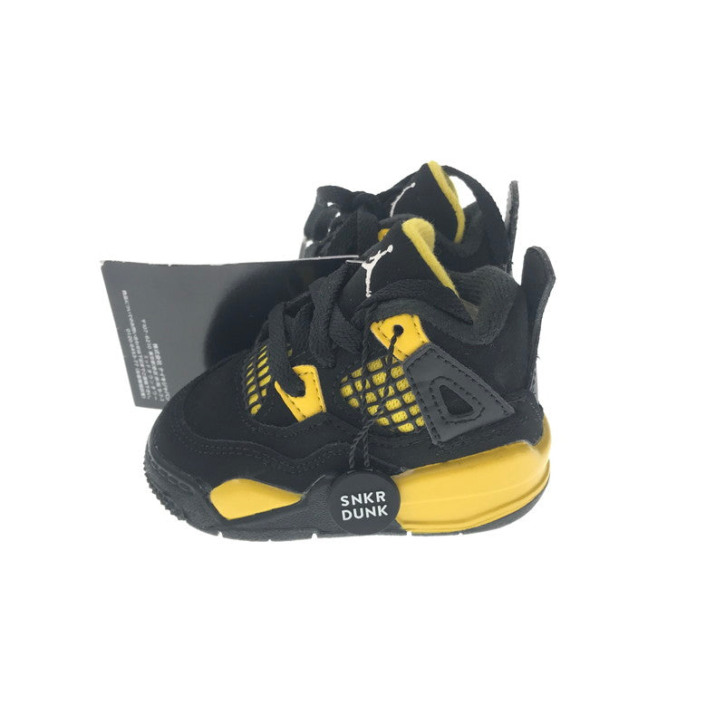 【中古美品】【キッズ】 NIKE ナイキ JORDAN 4 RETRO THUNDER BQ7670-017 ジョーダン 4 レトロ キッズスニーカー 靴 166-260808-rt-21-tagh サイズ：8ｃｍ ＵＳ 2Ｃ カラー：BLACK/YELLOW 万代Net店