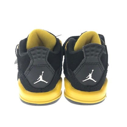 【中古美品】【キッズ】 NIKE ナイキ JORDAN 4 RETRO THUNDER BQ7670-017 ジョーダン 4 レトロ キッズスニーカー 靴 166-260808-rt-21-tagh サイズ：8ｃｍ ＵＳ 2Ｃ カラー：BLACK/YELLOW 万代Net店