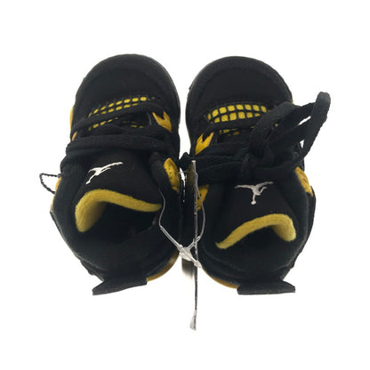 【中古美品】【キッズ】 NIKE ナイキ JORDAN 4 RETRO THUNDER BQ7670-017 ジョーダン 4 レトロ キッズスニーカー 靴 166-260808-rt-21-tagh サイズ：8ｃｍ ＵＳ 2Ｃ カラー：BLACK/YELLOW 万代Net店