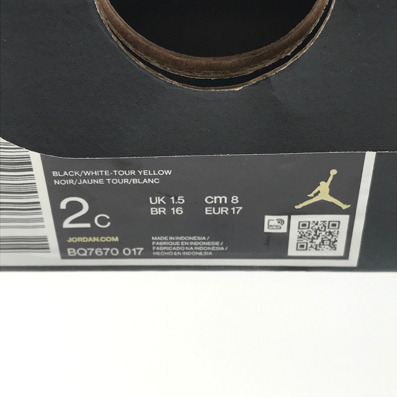 【中古美品】【キッズ】 NIKE ナイキ JORDAN 4 RETRO THUNDER BQ7670-017 ジョーダン 4 レトロ キッズスニーカー 靴 166-260808-rt-21-tagh サイズ：8ｃｍ ＵＳ 2Ｃ カラー：BLACK/YELLOW 万代Net店