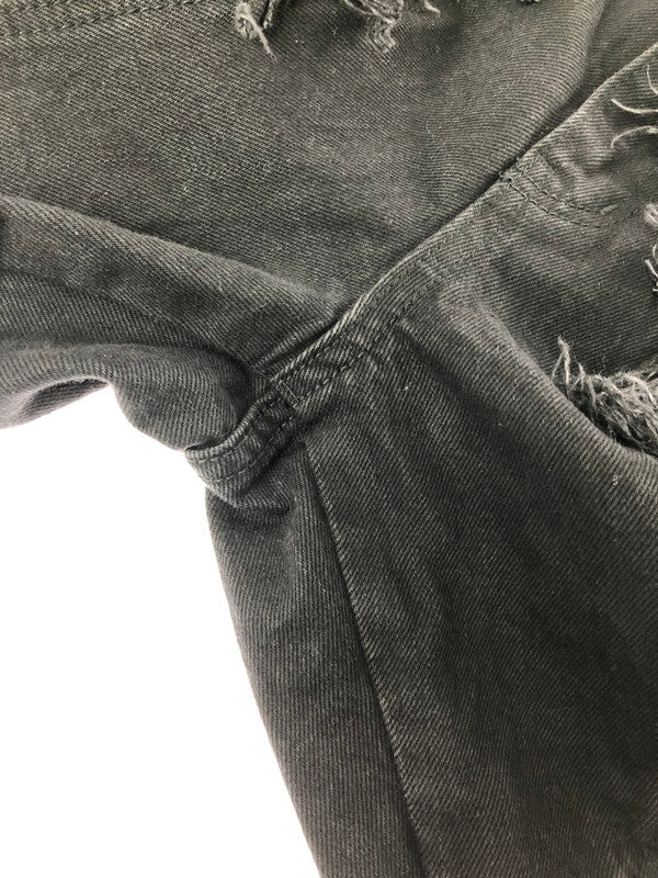 【中古品】【メンズ】 THUG CLUB サグ クラブ MOHICAN LEATHER DENIM PANTS TC24PT0403 韓国製 レザー デニム パンツ ジーンズ ボトムス 153-260816-rt-29-tagh サイズ：1 カラー：ブラック 万代Net店
