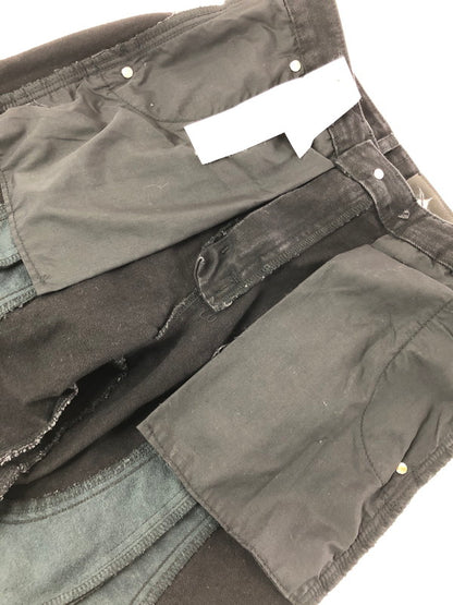 【中古品】【メンズ】 THUG CLUB サグ クラブ MOHICAN LEATHER DENIM PANTS TC24PT0403 韓国製 レザー デニム パンツ ジーンズ ボトムス 153-260816-rt-29-tagh サイズ：1 カラー：ブラック 万代Net店