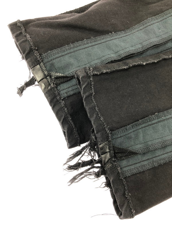【中古品】【メンズ】 THUG CLUB サグ クラブ MOHICAN LEATHER DENIM PANTS TC24PT0403 韓国製 レザー デニム パンツ ジーンズ ボトムス 153-260816-rt-29-tagh サイズ：1 カラー：ブラック 万代Net店