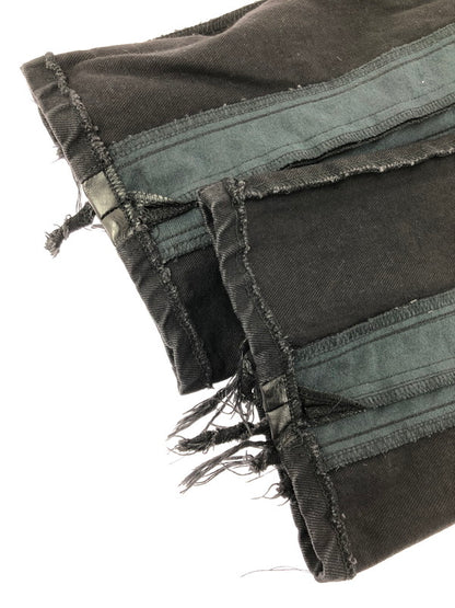 【中古品】【メンズ】 THUG CLUB サグ クラブ MOHICAN LEATHER DENIM PANTS TC24PT0403 韓国製 レザー デニム パンツ ジーンズ ボトムス 153-260816-rt-29-tagh サイズ：1 カラー：ブラック 万代Net店