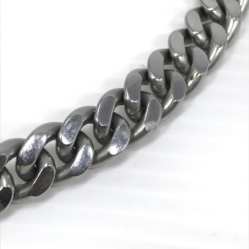 【中古品】【メンズ】 DIESEL ディーゼル STEEL D-LOGO PLATE CHAIN NECKLACE スチール製 Dロゴプレート チェーンネックレス アクセサリー 192-260818-rt-25-tag カラー：シルバー 万代Net店