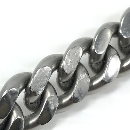 【中古品】【メンズ】 DIESEL ディーゼル STEEL D-LOGO PLATE CHAIN NECKLACE スチール製 Dロゴプレート チェーンネックレス アクセサリー 192-260818-rt-25-tag カラー：シルバー 万代Net店
