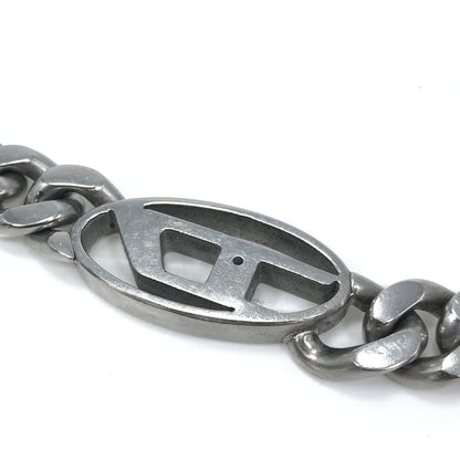 【中古品】【メンズ】 DIESEL ディーゼル STEEL D-LOGO PLATE CHAIN NECKLACE スチール製 Dロゴプレート チェーンネックレス アクセサリー 192-260818-rt-25-tag カラー：シルバー 万代Net店