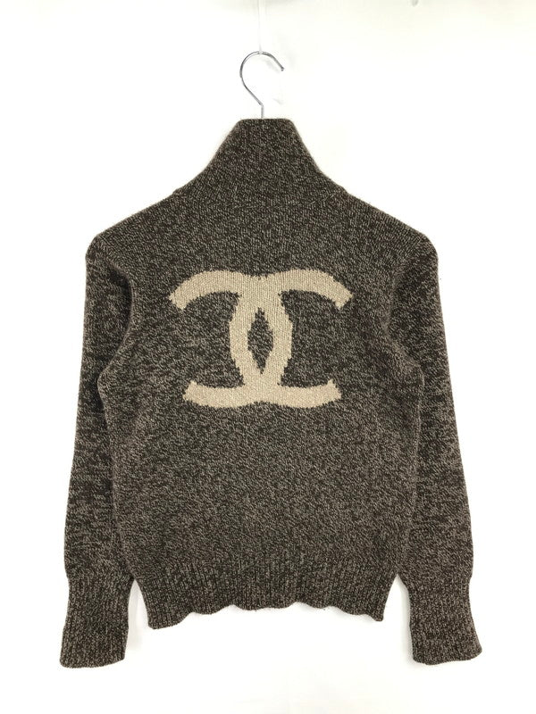 【中古品】【メンズ】 CHANEL シャネル CASHMERE HALF ZIP KNIT BROWN C-TK-5914 カシミヤ ハーフ ジップ ニット 183-260814-rt-24-tagh サイズ：不明 カラー：ブラウン 万代Net店