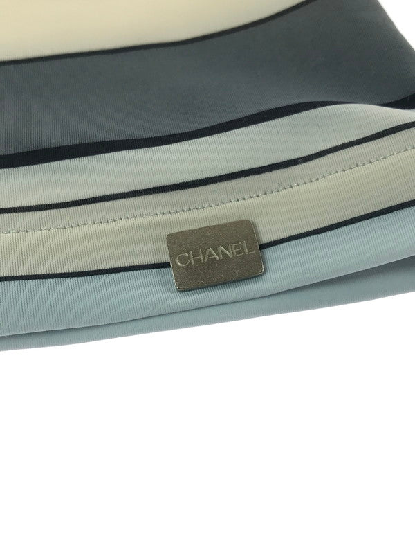 【中古品】【レディース】 CHANEL シャネル 00S LOGO PLATE SS BODER TEE BLUE P14952V08385 2000年代 ロゴ プレート ボーダー Tシャツ トップス 183-260813-rt-11-tagh サイズ：42 カラー：マルチカラー 万代Net店