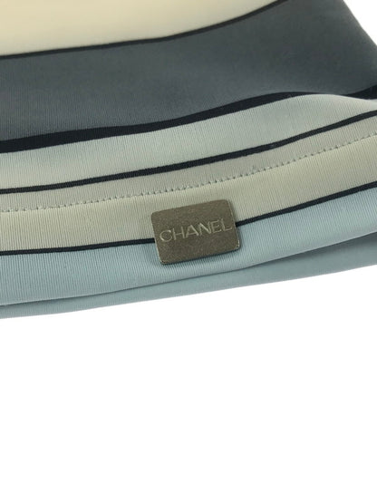 【中古品】【レディース】 CHANEL シャネル 00S LOGO PLATE SS BODER TEE BLUE P14952V08385 2000年代 ロゴ プレート ボーダー Tシャツ トップス 183-260813-rt-11-tagh サイズ：42 カラー：マルチカラー 万代Net店
