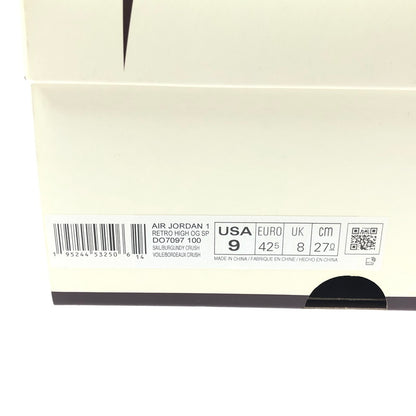 【中古美品】【メンズ】 NIKE ナイキ × A MA MANIERE アママニエール AIR JORDAN 1 RETRO HIGH OG SAIL AND BURGUNDY DO7097-100 エア ジョーダン 1 160-260812-rt-05-tagh サイズ：27cm US9 カラー：SAIL/BURGUNDY CRUSH 万代Net店
