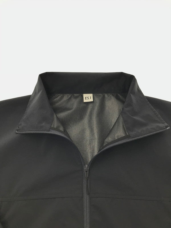 【中古品】【メンズ】 ES.1 エスアイ NYLON JACKET NAVY F001 ナイロン ジャケット ライトアウター 140-260813-rt-20-tagh サイズ：XL カラー：ブラック 万代Net店
