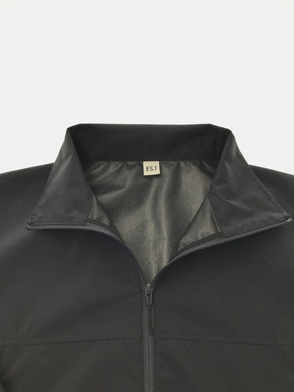 【中古品】【メンズ】 ES.1 エスアイ NYLON JACKET NAVY F001 ナイロン ジャケット ライトアウター 140-260813-rt-20-tagh サイズ：XL カラー：ブラック 万代Net店