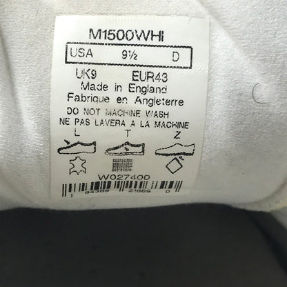 【現状渡し品】【メンズ】 NEW BALANCE ニューバランス SNEAKERS 1500 WHITE M1500WHI 英国製 スニーカー 靴 162-260812-rt-23-tagh サイズ：US 9 1/2D カラー：ホワイト 万代Net店