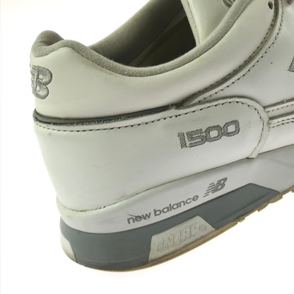 【現状渡し品】【メンズ】 NEW BALANCE ニューバランス SNEAKERS 1500 WHITE M1500WHI 英国製 スニーカー 靴 162-260812-rt-23-tagh サイズ：US 9 1/2D カラー：ホワイト 万代Net店