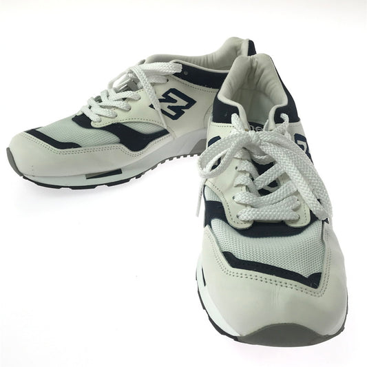 【中古品】【メンズ】 NEW BALANCE ニューバランス SNEAKERS 1500 WHITE NAVY M1500WWN 英国製 スニーカー 靴 162-260812-rt-25-tagh サイズ：US10D カラー：ホワイト 万代Net店