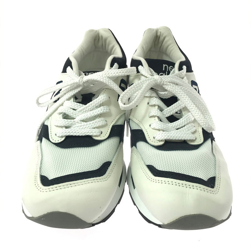 【中古品】【メンズ】 NEW BALANCE ニューバランス SNEAKERS 1500 WHITE NAVY M1500WWN 英国製 スニーカー 靴 162-260812-rt-25-tagh サイズ：US10D カラー：ホワイト 万代Net店
