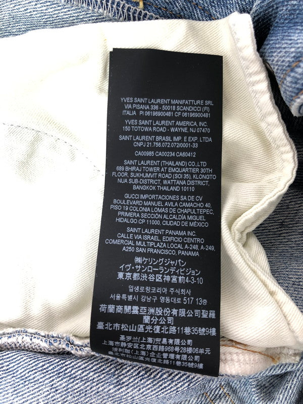 【中古品】【メンズ】 SAINT LAURENT PARIS サンローランパリ SLIM STRAIGHT DENIM PANTS 614443 スリム ストレート デニム パンツ ボトムス 152-260816-rt-22-tagh サイズ：29 カラー：インディゴ 万代Net店