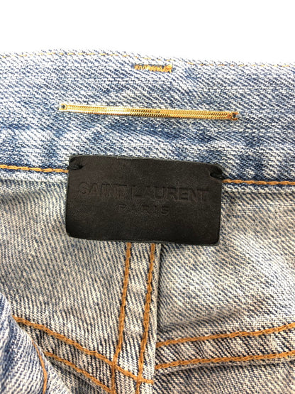 【中古品】【メンズ】 SAINT LAURENT PARIS サンローランパリ SLIM STRAIGHT DENIM PANTS 614443 スリム ストレート デニム パンツ ボトムス 152-260816-rt-22-tagh サイズ：29 カラー：インディゴ 万代Net店