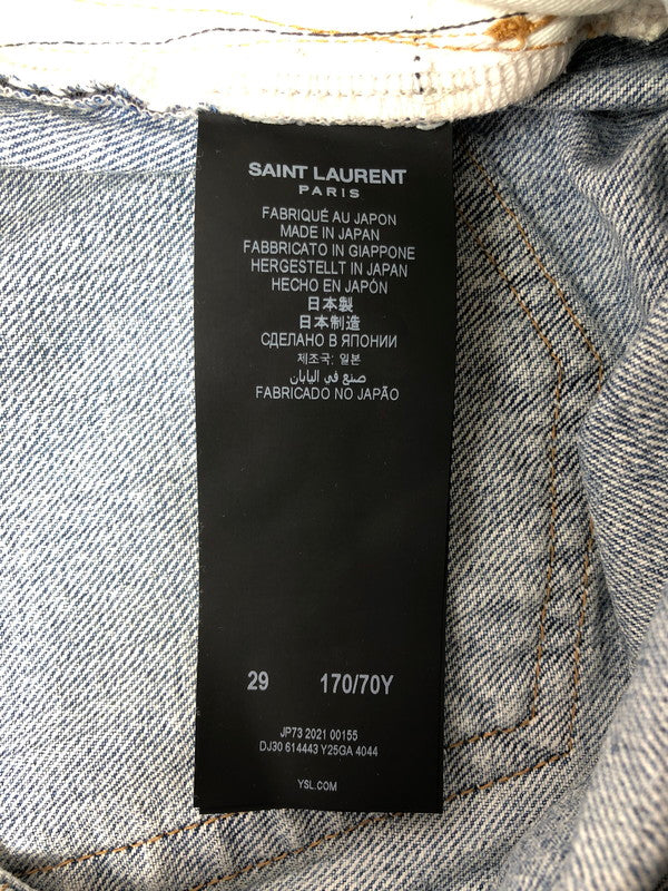 【中古品】【メンズ】 SAINT LAURENT PARIS サンローランパリ SLIM STRAIGHT DENIM PANTS 614443 スリム ストレート デニム パンツ ボトムス 152-260816-rt-22-tagh サイズ：29 カラー：インディゴ 万代Net店