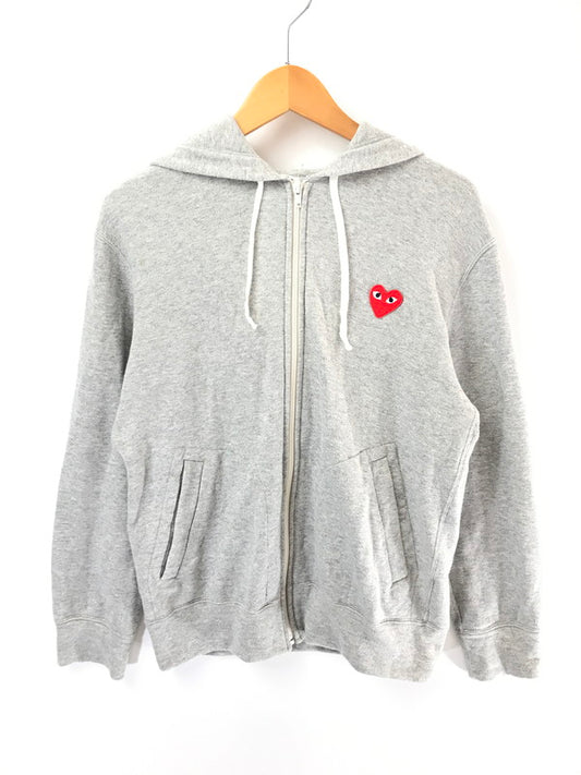【中古品】【メンズ】 PLAY COMME DES GARCONS プレイコムデギャルソン ZIP UP HOODIE AZ-T168 ジップ アップ フーディー パーカー トップス 141-260813-rt-17-tagh サイズ：M カラー：グレー 万代Net店