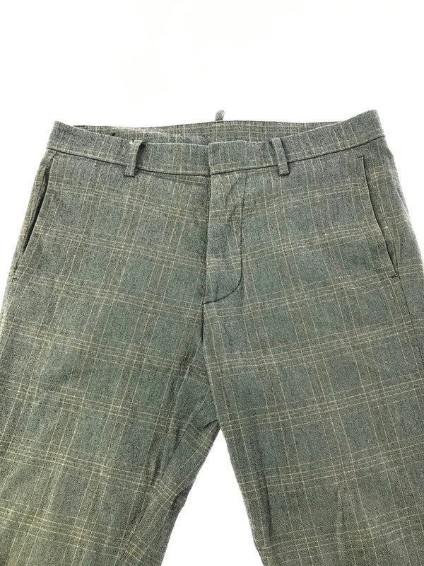 【中古品】【メンズ】 DSQUARED2 ディースクエアード PANTS CHECK チェック柄 パンツ ボトムス 152-260814-rt-30-tagh サイズ：40 カラー：グレー 万代Net店