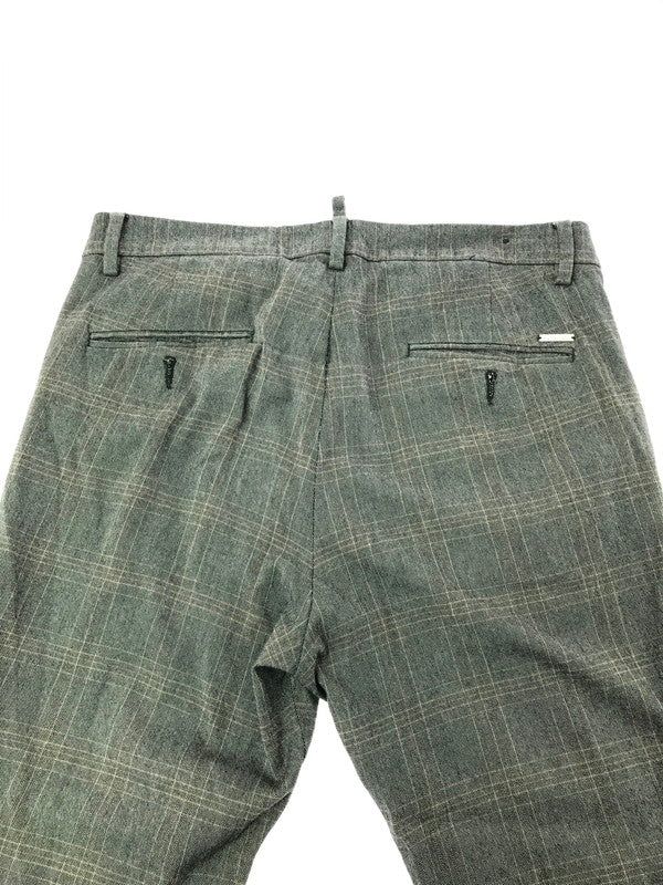 【中古品】【メンズ】 DSQUARED2 ディースクエアード PANTS CHECK チェック柄 パンツ ボトムス 152-260814-rt-30-tagh サイズ：40 カラー：グレー 万代Net店