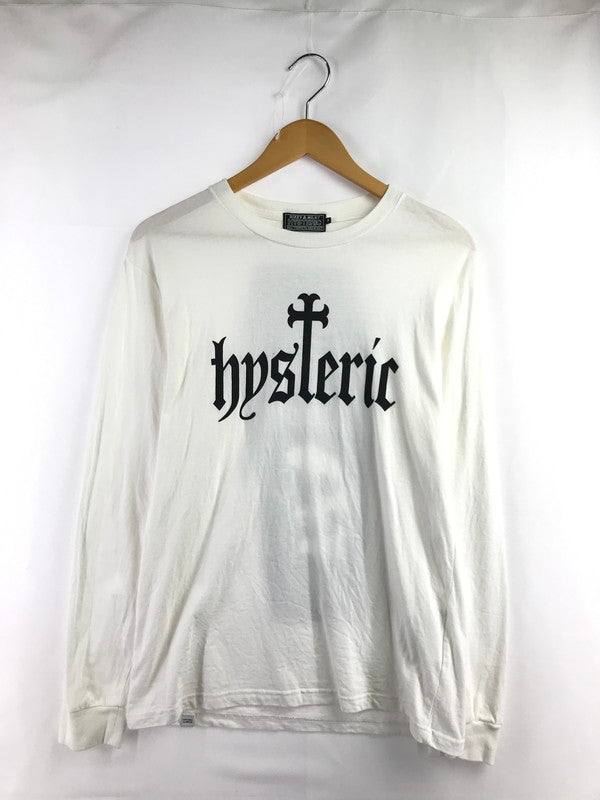【中古品】【メンズ】 HYSTERIC GLAMOUR ヒステリックグラマー SKULL COFFIN L/S TEE 02253CL20 スカル コフィン ロングスリーブ Tシャツ トップス 140-260813-rt-15-tagh サイズ：S カラー：ホワイト 万代Net店